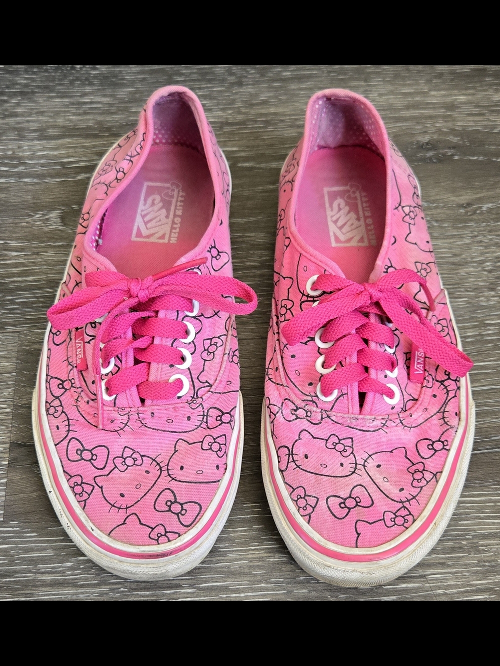Vans Pink Hello Kitty Print Canvas Sneakers